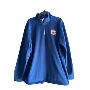 Auburn University UA Tigers Adult XL‎ Long Sleeve Blue 1/4 Zip Pullover Shirt